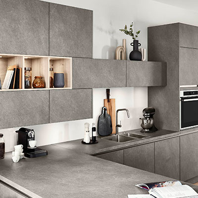 Quadratisches Stimmungs-Küchenbild